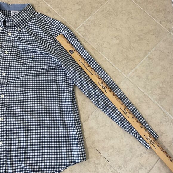 Brooks Brothers 1818 Shirt Men XL Blue Check Gingham Non Iron Regent Button Down - Picture 9 of 10
